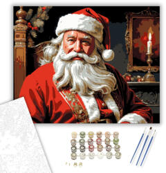  Kandalló Melletti Téli Mese - számfestő készlet - 40×50 cm (Keretre feszítve)