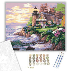 Számfestő Világítótorony - számfestő készlet - 40×50 cm (Keretre feszítve) (6034-40X50-KF)