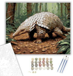  Pangolin az Erdő Mélyén - számfestő készlet - 40×50 cm (Keretre feszítve)