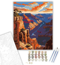  Naplemente a Grand Canyon Felett - számfestő készlet - 40×50 cm (Keretre feszítve)