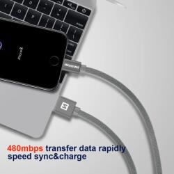 SWISSTEN Cablu de date Swissten textil USB / Lightning MFI 20 m Argintiu