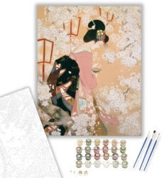 Számfestő Japán Énekes - számfestő készlet - 40×50 cm (Keretre feszítve) (japan017-40X50-KF)
