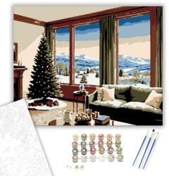 Számfestő Meghitt Ünnepi Otthon - számfestő készlet - 40×50 cm (Keretre feszítve) (crea5104-40X50-KF)