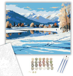  Havas Völgy - számfestő készlet - 40×50 cm (Keretre feszítve)