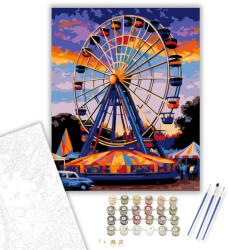  Forgókerék Színkavalkádja - számfestő készlet - 40×50 cm (Keretre feszítve)
