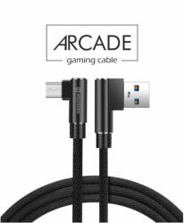 SWISSTEN Cablu de date textil Swissten Arcade USB / Micro USB 12 M Negru