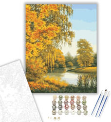 Számfestő Őszi folyópart - számfestő készlet - 40×50 cm (Keretre feszítve) (crea1191-40X50-KF)