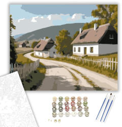 Őrségi Falu Tájkép - számfestő készlet - 40×50 cm (Keretre feszítve)
