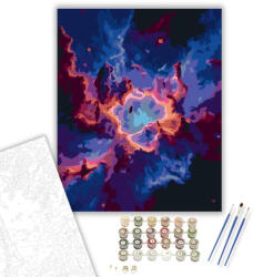 Számfestő Fiatal Csillagok és Színes Köd - számfestő készlet - 40×50 cm (Keretre feszítve) (crea7224-40X50-KF)