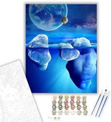 Számfestő Kékség - számfestő készlet - 40×50 cm (Keretre feszítve) (crea116-40X50-KF)