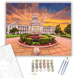 Számfestő Udvarház - számfestő készlet - 40×50 cm (Keretre feszítve) (crea1094-40X50-KF)