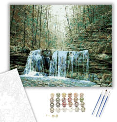  Folyó - számfestő készlet - 40×50 cm (Keretre feszítve)