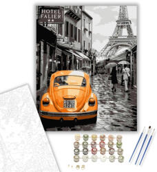 Számfestő Párizsi utcán - számfestő készlet - 40×50 cm (Keretre feszítve) (crea418-40X50-KF)