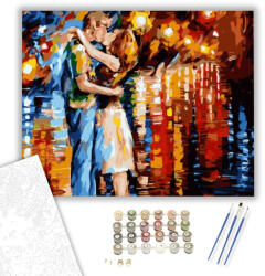  Absztrakt Szerelem - számfestő készlet - 40×50 cm (Keretre feszítve)