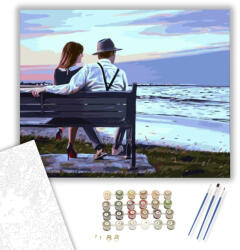 Számfestő Randevú a parton - számfestő készlet - 40×50 cm (Keretre feszítve) (crea1048-40X50-KF)