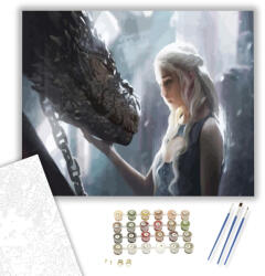  Trónok - számfestő készlet - 40×50 cm (Keretre feszítve)