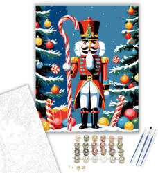 Számfestő Téli Mesék Diótörője - számfestő készlet - 40×50 cm (Keretre feszítve) (crea5046-40X50-KF)