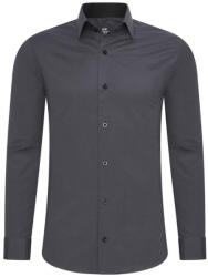 RUSTY NEAL cămașă bărbați R-44 cu mânecă lungă, slim fit Gri inchis M