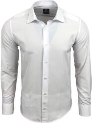 RUSTY NEAL cămașă bărbați R-55 cu mânecă lungă, slim fit Alb M