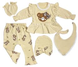 Baby 5 részes szett babáknak - Maci, lányos Méret: 56-62