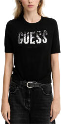 GUESS Tricotaj Ss Cn Layla Boxy Logo Swtr W5YR25Z2NQ2 jblk jet black a996 (W5YR25Z2NQ2 jblk jet black a996)