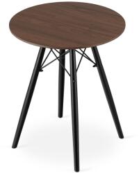 LEOBERT Masa stil scandinav, Artool, rotund, MDF si lemn, maro rustic, 60x73 cm (3577_1)