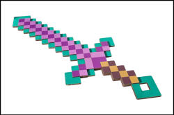  Fa Minecraft kard Zöld - Lila (PZ-10033)