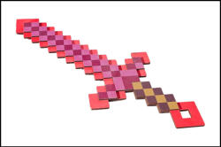  Fa Minecraft Kard Piros - Lila (PZ-10072)