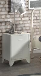 Vipack-belgium Gyerek éjjeliszekrény ipari kivitelben Bronxx fehér színben (VP0035-2021)