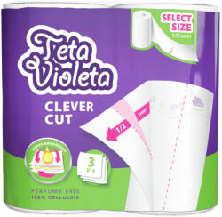Violeta VIOLETA háztartási papírtörlő PIKNIK CLEVER CUT 3 rétegű, 2 tekercs - shopbazis