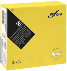 INFIBRA Szalvéta 33x33cm citromsárga 2 réteg 50 lap/csomag - shopbazis