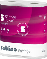 WEPA Satino Wepa Prestige kéztörlő 2 rétegű fehér 2x64lap, 16 csomag/zsák - tisztitoszertrendelek