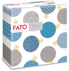 FATO Sztár karácsonyi szalvéta Bubble Silver 2 rétegű 38x38cm 40 szál/csomag - shopbazis
