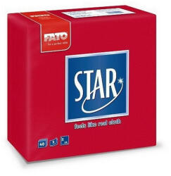 FATO Sztár szalvéta 2 rétegű 38x38cm piros 40 szál/csomag