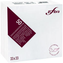 INFIBRA Szalvéta 33x33cm fehér 2 rétegű 50 lap/csomag
