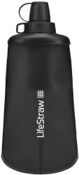 LifeStraw Sticlă de apă pliabilă cu filtru LifeStraw Peak Squeeze 650 ml - Dark Gray