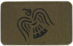 M-Tac Patch - emblemă M-Tac Steag cu corb Laser Cut - Ranger Green/Black