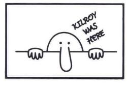 101 Inc Patch - emblemă 3D 101 INC. Kilroy was here - Alb