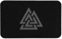 M-Tac Patch - emblemă M-Tac Valknut Laser Cut orizontală - Black/Grey