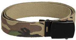 Mil-Tec Curea Mil-Tec Cotton Black Buckle - Woodland
