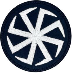 TM Patch - emblemă Simbol Slav - rozetă cu 8 brațe 75 x 75 mm - White