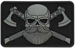 M-Tac Patch - emblemă M-Tac Bearded Skull 3D PVC - Black/Grey