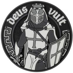 M-Tac Patch - emblemă 3D M-Tac Deus Vult PVC - Black/White