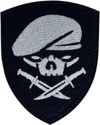 TM Patch - emblemă Beret Skull 65 x 80 mm - White