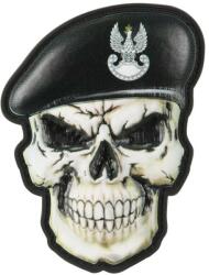 M-Tac Patch - emblemă M-Tac Craniu cu bereta Forțele Blindate PL 3D PVC - Black
