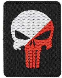 TM Patch Punisher 76 x 110 mm - alb și roșu