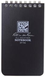Rite in the rain Carnet impermeabil Rite in the Rain 3x5" - Black