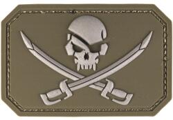 Mil-Tec Patch - emblemă Mil-Tec 3D Pirate Skull - Olive