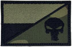 TM Patch - emblemă Steagul Poloniei - Punisher 75 x 45 mm - Verde militar