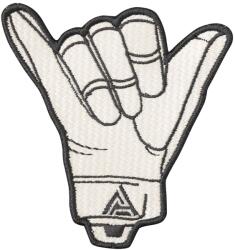 Direct Action Patch - emblemă Direct Action Shaka - White